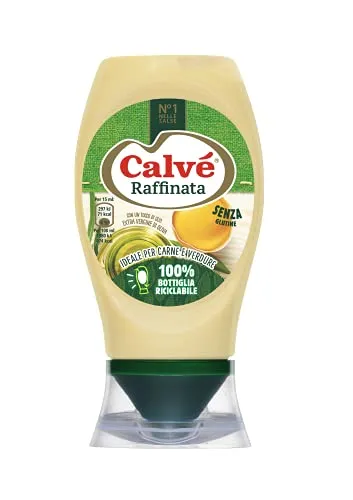 Calvé Maionese Raffinata in Confezione Top Down da 225 ml, con Olio Extravergine di Oliva
