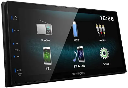 Kenwood DMX120BT Digital Media Receiver con pannello touch lucido da 17,3 cm, Bluetooth, Android USB, 4 x 50 Watt