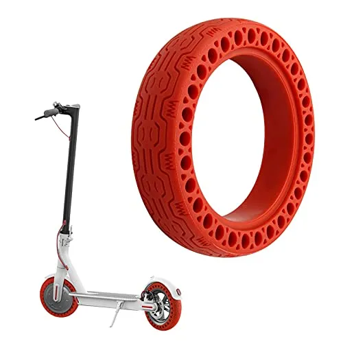 Houkiper Pneumatici di Ricambio per Scooter elettrici, Parti di Ricambio sicure per Pneumatici Antiscivolo in Gomma da 8,5 Pollici compatibili per Xiaomi M365 (Red)