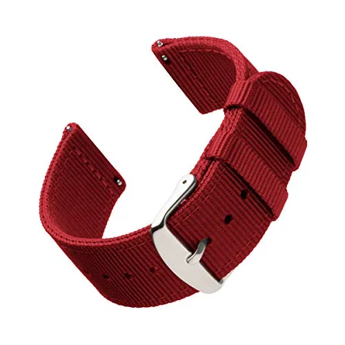 Archer Watch Straps | Premium Cinturino di Nylon Ricambio Sgancio Rapido Cinghia Orologio per Donne e Uomini, Orologi e Smartwatch | Rosso, 20mm