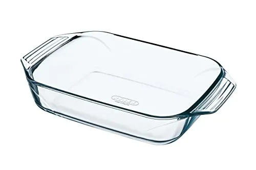 Pyrex 406B000/6146 Teglia Rettangolare con Vetro Borosilicato, Trasparente, 27 x 17 x 6 cm