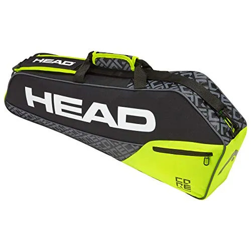 Head Core 3R PRO, Borsa per Racchetta Unisex Adulto, Nero/Giallo Neon