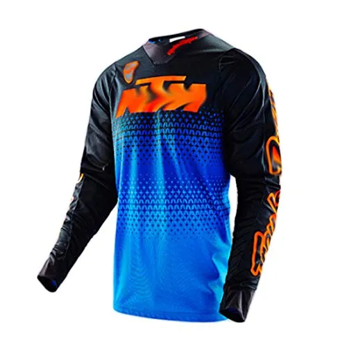 YSYFZ Maglia a Maniche Lunghe da Uomo per Mountain Bike, Maglia a Maniche Lunghe per Moto Fuoristrada, Maglia da MTB, Traspirante e ad Asciugatura Rapida