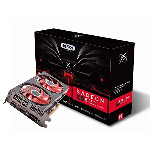 XFX Radeon RX 550 4GB DDR5 RX-550P4PFG5 - Scheda Grafica a doppia dissipazione