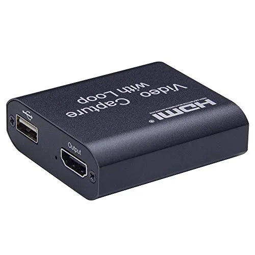 Y&H - Scheda di acquisizione video HDMI USB 2.0 HD 1080p 30 fps Game Live Streaming dispositivo con uscita HDMI per PS3 PS4 Xbox One 360 Wii U Nintendo Switch DSLR HDVC3