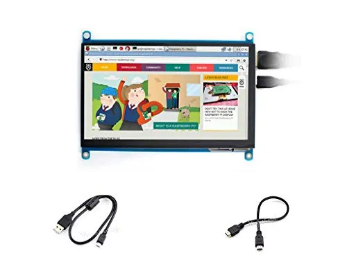 Waveshare 7inch HDMI LCD (H) 1024x600 Monitor IPS Screen Capacitive Touch Display Supports Raspberry Pi Jetson Nano BeagleBone Black Banana Pi & Microsoft XBOX360, Sony PS4,Nintendo Switch