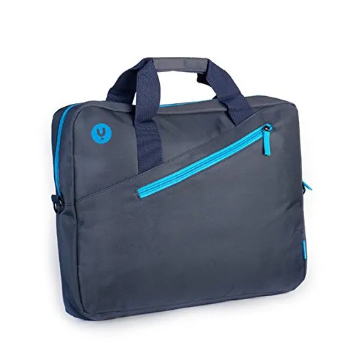 MONRAY NGS GINGER BLUE - Valigietta per Ordinatore Portatile Laptop fino a 15,6'', Borsa per Computer con Scomparti e Tasca Esterna, Colore Blu e Turchesa