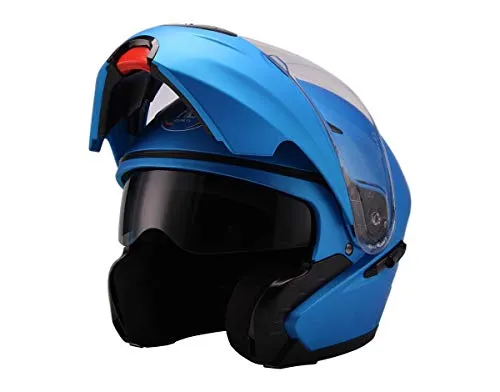 AL Helmets - CASCO MODULARE MOD. 105 COLORE BLU OPACO MISURA L - DOPPIA VISIERA