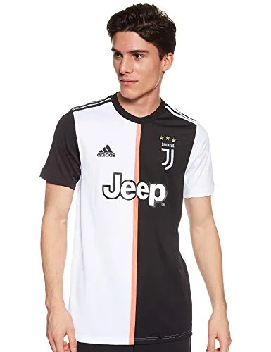 adidas Juventus Home J, Maglietta Uomo, Nero/Bianco, L