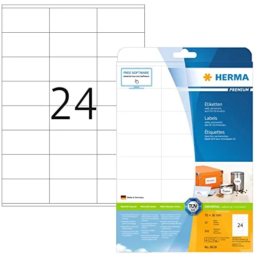 Herma 8638 - Etichette Superprint A4 70 x 36 mm