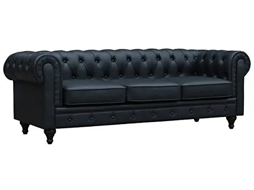 Habitat et Jardin DIVANO FISSO CHESTERFIELD ALIZA- 3 POSTI - MARRONE