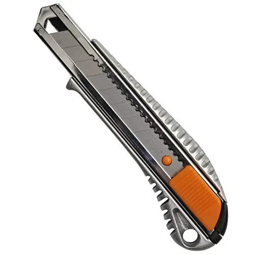 FISKARS Taglierino professionale in metallo, 18 mm, Arancione/Metallo, 1004617