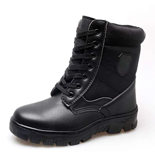 LXHK Scarpe Antinfortunistiche da Uomo S3, Impermeabile Antiscivolo Scarpe da Lavoro con Puntale in Acciaio Anti-Piercing Intersuola Caldo Stivali da Escursionismo,Nero,37EU