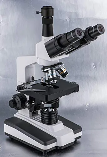 Xyfw Microscopio Biologico Trinoculare Microscopio Didattico 2CAV Microscopio Digitale 1600X Confezione Professionale in Scatola di Alluminio