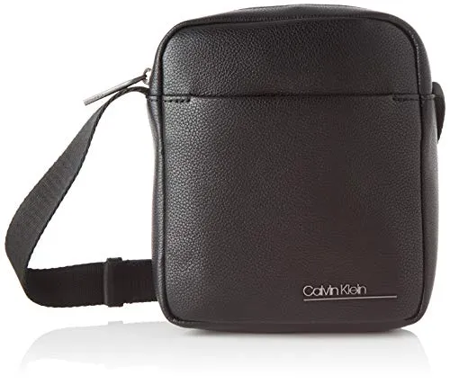 Calvin Klein Ck Bombe' Mini Reporter - Borse a spalla Uomo, Nero (Blackwhite Black), 1x1x1 cm (W x H L)