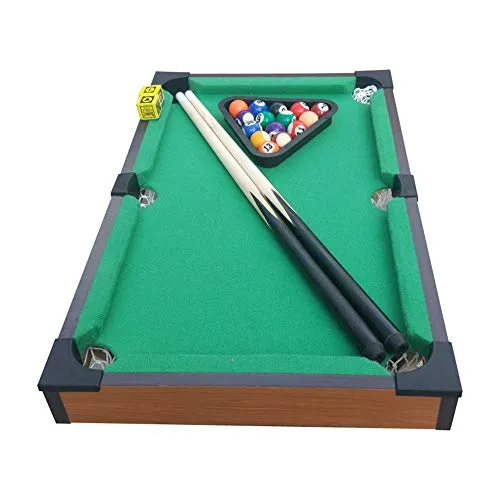 Pieghevole Biliardo Snooker For Adulti Bambini Desktop Miniature Pool Table Set tavolo da gioco da tavolo Toy giocattolo in miniatura da biliardo con Mini Pool Balls Cue Sticks Accessori Giocattolo da