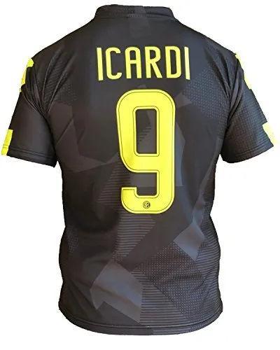 F.C.Internazionale Maglia ICARDI Inter Replica Ufficiale Terza Uomo Adulto Bambino 2017-18 Third (cm:Spalle 39,Torace 42,lungh.52-Anni 6)