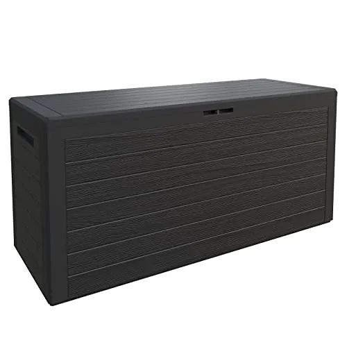 Deuba Baule da Giardino XXL 280 L Cassapanca Richiudibile 2 Maniglie 120x46x57cm Box