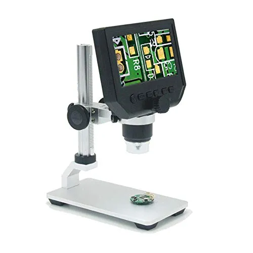YHML Microscopio Digitale LCD, da 4,3 Pollici 1080P 2 Stereo Camera Microscopio USB Megapixel 1000X Ingrandimento dello Zoom Senza Fili, Compatibile con Android, iPad Mac di Windows