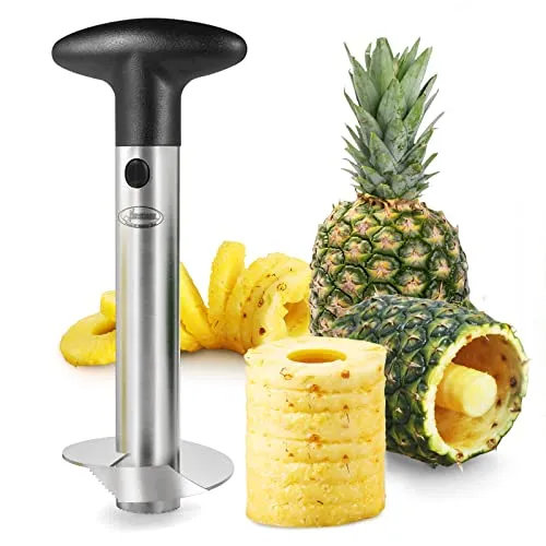 Newness Acciaio Inossidabile Ananas Affettatrice, Ananas Professionale Ananas Core Remover Strumento per la Casa e la Cucina con Lama Affilata