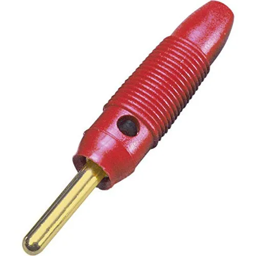 TRU Components BANANENSTECKER Rot VERGOLDET 4 MM 100ST