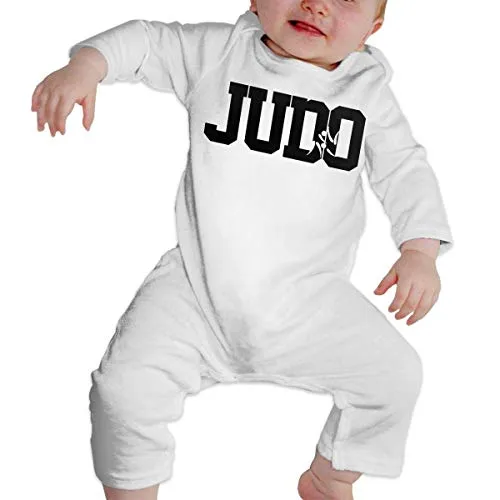 WlQshop Tute da Bambino,Body Bimbo Bimba Judo Letter Newborn Kids Long Sleeve Gentleman Bodysuit
