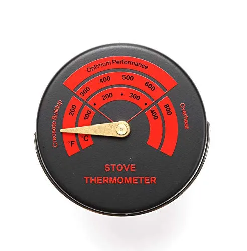 Termometro magnetico per stufa e legna con 3 zone di indicazione, monitoraggio della temperatura del camino, può essere posizionato sulla superficie delle stufe o sul tubo della canna fumaria.