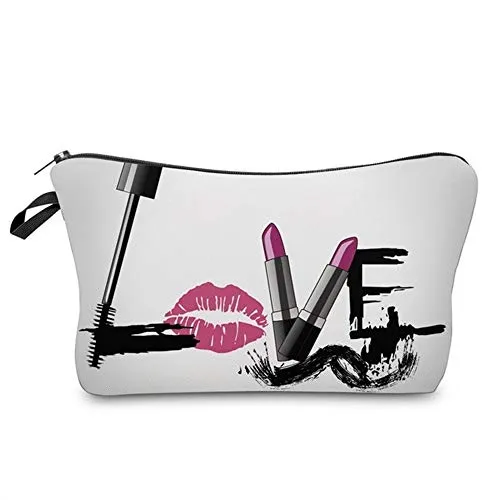 ZZXS Borsa cosmetica 3d Borsa cosmetica spaziosa stampata Borsa cosmetica da donna Borsa cosmetica impermeabile da viaggio   41173