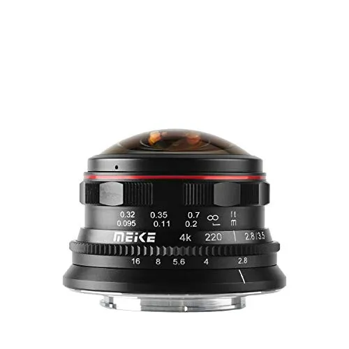 Meike MK-3,5 mm f2.8 Ultra Wide lente circolare Fisheye per fotocamera Olympus Panasonic Lumix MFT Micro 4/3 Mount Mirrorless