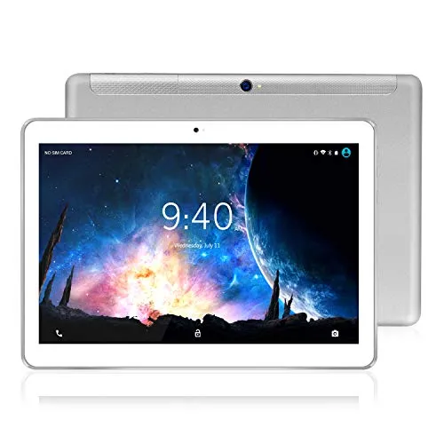 Tablet 10 Pollici 4G LTE WiFi BEISTA-Android 10.0 Certificato da Google GMS,4GB RAM,64GB Espandibili,Octa Core 2GHz CPU Alta Velocità,GPS,Tpye-C,Corpo in metallo,Argento