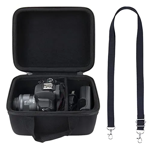 co2CREA Duro Viaggio Caso Copertina per Canon EOS M50 / Canon EOS M50 Mark II Fotocamera Mirrorless（Nero+con cinghie）（solo scatola）