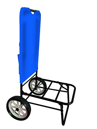 DINOMARKET Carrello/Trolley da Spiaggia Bike Pieghevole in Ferro Telo in POLYESTERE Blu - CM. 62X49X104H