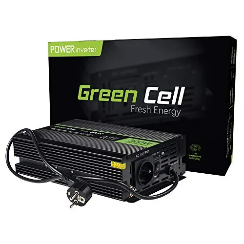 Green Cell® 300W/600W 12V 220V/230V Onda Pura Inverter UPS Invertitore di Tensione Fotovoltaico DC AC Convertitore di Potenza, Trasformatore sinusoidale Pura Porta USB per Batteria Auto