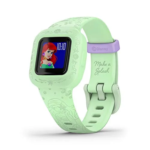 Garmin Vivofit Jr.3 - Disney (Ariel), Orologio e Activity Tracker per Bambine, Display a colori, Passi, Sonno, Cinturino in silicone, App interattiva, Autonomia fino a 1 anno, 4+