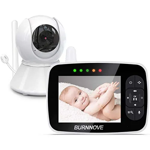 Baby Monitor 3.5 Pollici Baby Video Camera Remota Direzionale 2x Zoom Digitale con Modalità ECO Attivazione Vocale Visione Notturna Controllo Remoto Temperatura Stanza Ninne Nanne