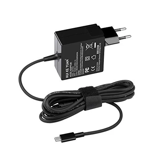 HKY 45W Alimentatore Caricabatterie USB C Caricatore Adattatore per MacBook, Dell XPS, Surface Go, Pixel, Galaxy, Nintendo, Lenovo ThinkPad Yoga, Samsung, Google, Huawei, Xiaomi Air