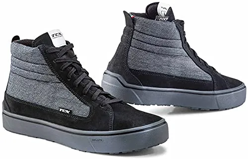 TCX Street 3 Tex Scarpe da moto impermeabile (Black/Gray,44)