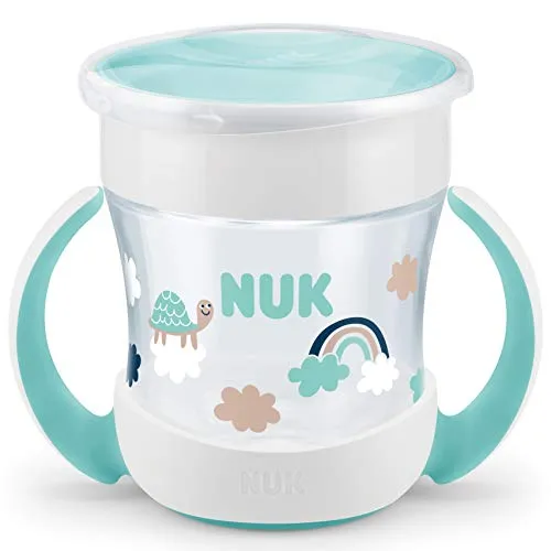 Nuk Mini Magic Cup Bicchiere salvagoccia, Multicolore (Bianco/Verde Menta), 160 ml