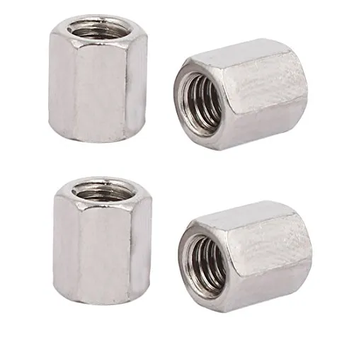 Aexit M6x9mmx11mm 304 acciaio inossidabile filetto esagonale dadi elementi di fissaggio 4 pz ID: 413189