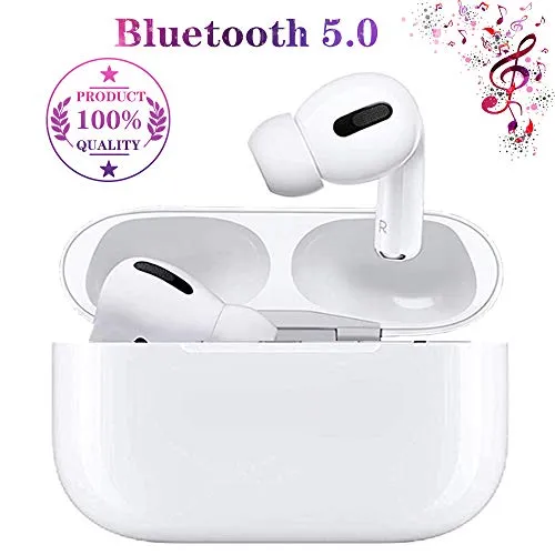 Cuffie Bluetooth Pro 5.0, cuffie impermeabili IPX6, riduzione del rumore, due microfoni, adatte per Apple AirPods Pro/Android/iPhone