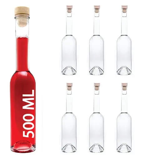 slkfactory 6 x 500 ml (OPI HGK) Bottiglie di Vetro vuote con Tappo (Opera HGK)