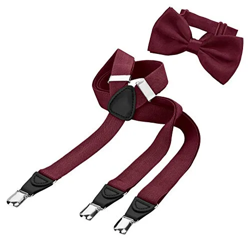 Fanucci Y Form Slim bretelle bordeaux/rosso donne giovani uomini donne donne donne donne donne Natale lavoro lavoro bambino tuta extra forte XXL clip vintage bordeaux rosso fiocco