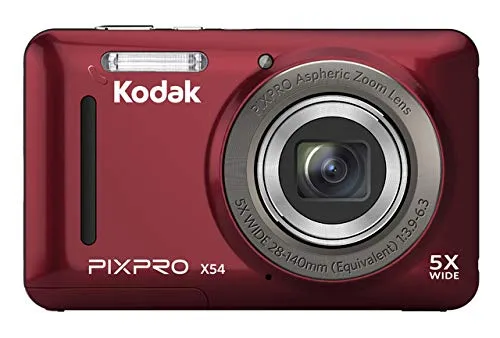 Kodak Pixpro X54 - Fotocamera digitale compatta, 16 MP, colore: Rosso
