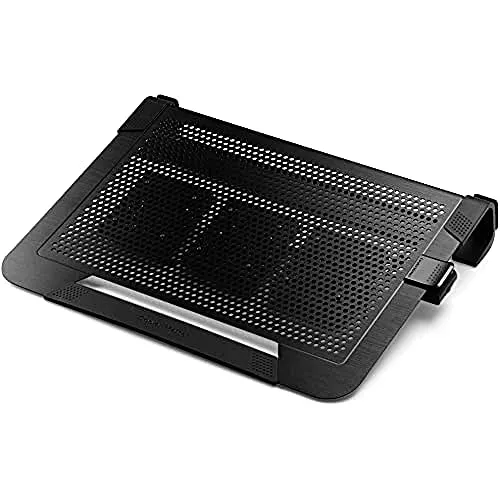 Cooler Master NotePal U3 PLUS Laptop Cooler Base di Raffreddamento , 3 Ventole Regolabili da 80 mm, Custodia Protettiva per Trasporto, Struttura Ergonomica in Alluminio , Nero