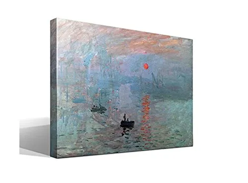 Quadro Stampa su Tela Canvas Impressione, levar del sole di Monet 95 x 70 cm