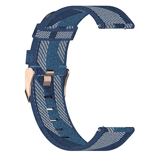 Lokeke - Cinturino di ricambio per Samsung Galaxy Watch3 da 41 mm, in nylon, 20 mm, per Samsung Galaxy Watch3 41 mm/Galaxy Watch 42 mm (nylon blu)