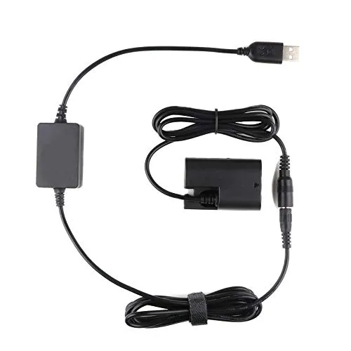 ACK-E6 Kit di alimentazione USB singolo Adattatore CA di ricambio Batteria fittizia per accoppiatore DC DR-E6 per Canon EOS 5DS, 5DS R, 5D Mark II, 5D Mark III, 60D, 60Da, 6D, 70D, 7D