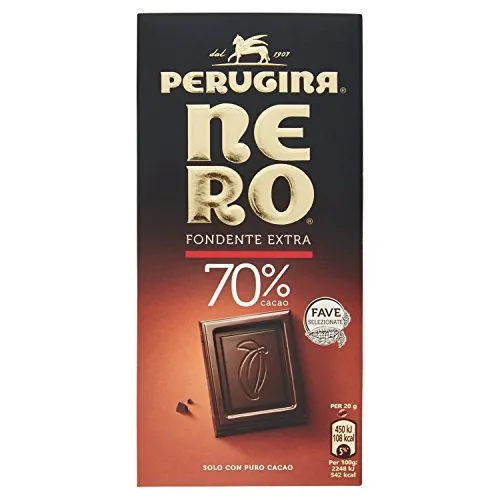 NERO PERUGINA Fondente Extra 70% tavoletta di cioccolato fondente con 70% di cacao 100g