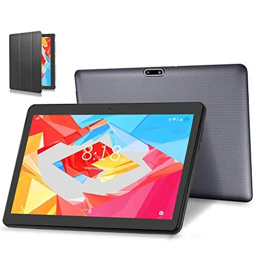 LNMBBS 4G LTE Tablet 10.1 Pollici Android 10.0 Full HD Tablet 4 GB di RAM e 64 GB di Memoria, supporto WiFi GPS Buletooth (Grigio)