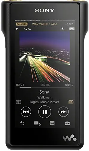 Sony NW-WM1A Walkman ad alta risoluzione, 128 GB, slot Micro SD, amplificatore S Master HX, struttura in rame, display LED LCD Multi-Touch da 10,2 cm, Nero